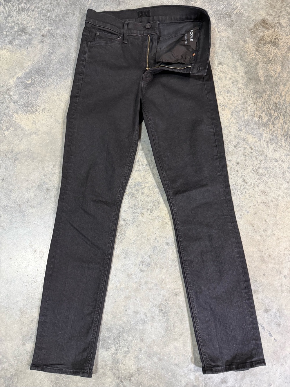 MOTHER Mid Rise Dazzle Ankle Women’s Jeans in Black Not Guilty Wash Size 27